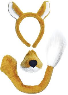 Complete vossen verkleedset met geluid