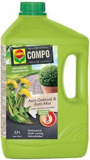 Compo Anti-onkruid En Mos Voor Paden & Terrassen Gebruiksklaar - 2,5l Voor 25m²