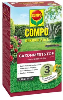 Compo Gazonmeststof Floranid Plus Onkruidbestrijder 50m² 1,5kg