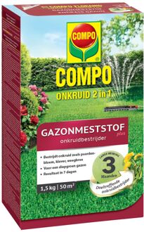 Compo Gazonmeststof Floranid Plus - Onkruidbestrijder - 50m²