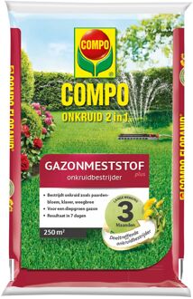 Compo Gazonmeststof Floranid Plus Onkruidbestrijder 7,5kg/250m²