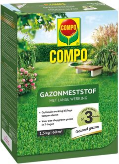 Compo Gazonmeststof Lange Werking - Milieuvriendelijk 1,5kg - 60m²