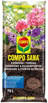 Compo Sana Potgrond Geraniums & Balkonplanten 70l