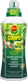 Compo Vloeibare Meststof Kamerplanten & Palmen 1L (10% gr.)