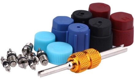 Componenten AC Systeem Cap & Valve Service Kit + Schrader Ventiel Remover-Installer Tool Z1012 5up