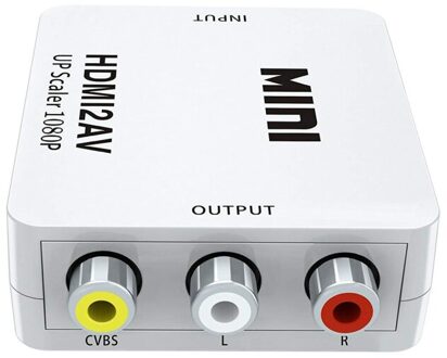 Composiet Av Video Converter Adapter Mini Hdmi-Compatibel 3RCA Cvbs Voor Tv PS3 Vhs Videorecorder Dvd Zwart 2