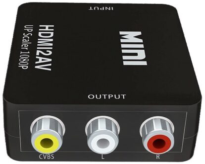 Composiet Av Video Converter Adapter Mini Hdmi-Compatibel 3RCA Cvbs Voor Tv PS3 Vhs Videorecorder Dvd Zwart
