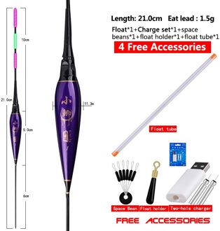 Composiet Nano Visdobbers Ondiep Water Boei Meer Rivier Bobber Verticale Zachte Staart Boei Vissen Tools Visgerei Accessoires XJ 21CM en gifts