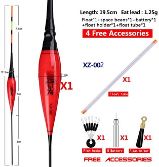 Composiet Nano Visdobbers Ondiep Water Boei Meer Rivier Bobber Verticale Zachte Staart Boei Vissen Tools Visgerei Accessoires XZ-002 1stuk