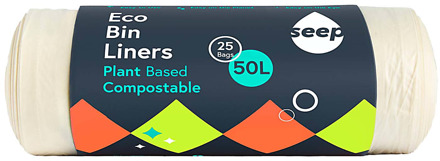 Composteerbare Vuilniszakken Large -50L, 25 zakken