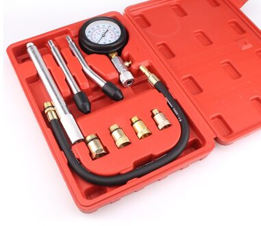 Compressie Tester Manometer Tester Kit Motor Auto Benzine Gas Motor Cilinder Motorfiets Manometer Adapter