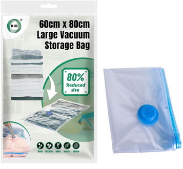 Compressie/vacuum opbergzak - 60 x 80 cm - Opberghoezen Transparant