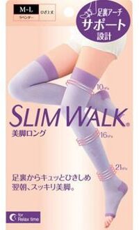 Compression Open-Toe Stockings For Relax Time 1 pair - Lavender - M-L