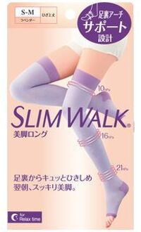 Compression Open-Toe Stockings For Relax Time 1 pair - Lavender - S-M