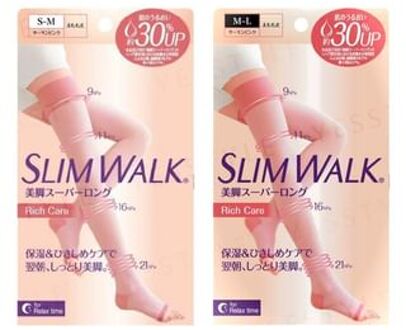 Compression Open-Toe Stockings For Relax Time 1 pair - Salmon Pink - M-L