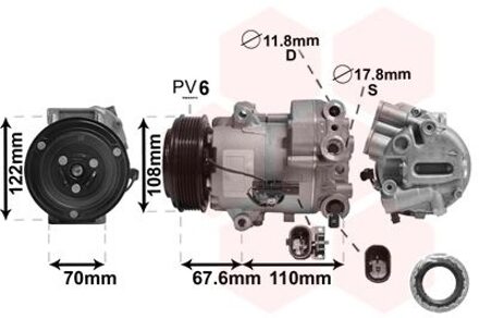 Compressor, airconditioning