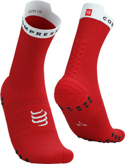 Compressport PRO Racing Hoge Sokken 4.0 Run rood/wit