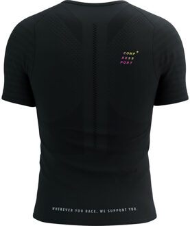 Compressport Racing T-Shirt Heren zwart/geel - L