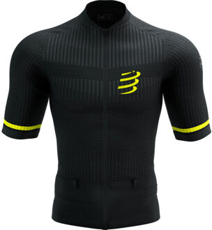 Compressport Trail Postural T-Shirt Heren zwart/geel - M