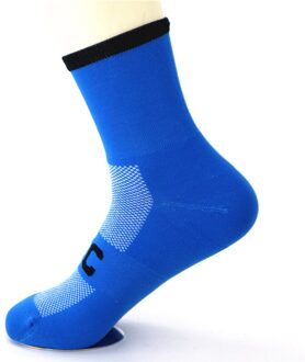Comprimeren Mannen Vrouwen Fietsen Sokken Mannen Outdoor Mount Sport Bike Schoeisel Voor Racefiets Sokken Running Basketbal Sokken Blauw