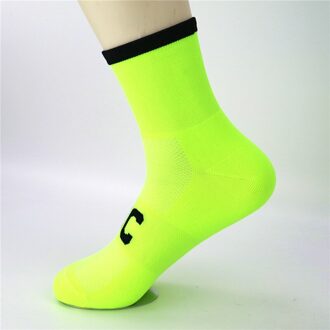 Comprimeren Mannen Vrouwen Fietsen Sokken Mannen Outdoor Mount Sport Bike Schoeisel Voor Racefiets Sokken Running Basketbal Sokken Groen