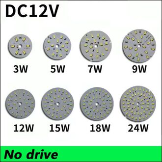 Compson 1Pcs DC12V Ronde Led Licht Boord 3W 5W 7W 9W 12W 15W 18W 24W SMD5730 Wit Licht Zonder Driver