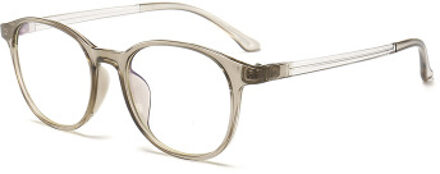 Computer Anti Blauw Licht Brilmontuur Vrouwen Oogbescherming Anti Straling Brillen Mannen Anti Blauw Stralen Geen Graden Platte Bril grijs