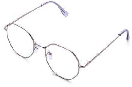 Computer Bril Anti Blue Ray Bril Blauw Licht Blokkeren Glazen Optische Eye Spektakel Uv Blokkeren Gaming Filter Ronde Bril Zilver