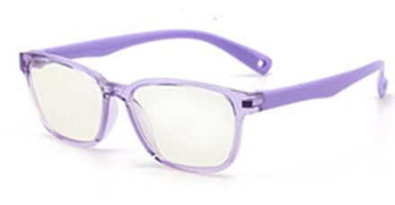 Computer Bril Blauw Licht Blokkeren Voor Kids Jongens Meisjes Tieners Kinderen Gaming Eyewear Verminderen Vermoeide Ogen Bril Vierkante Nerd Zachte paars