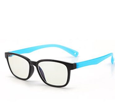Computer Bril Blauw Licht Blokkeren Voor Kids Jongens Meisjes Tieners Kinderen Gaming Eyewear Verminderen Vermoeide Ogen Bril Vierkante Nerd Zachte zwart blauw