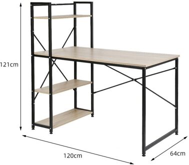 Computer Bureau Werkstation 4 Planken Voor Opslag Studie Bureau Computer Pc Laptop Eettafel Gaming Tafel Voor Thuis
