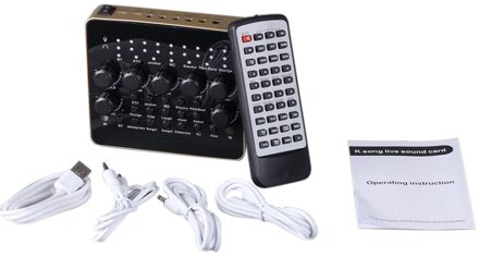 Computer Geluidskaart 3D Ktv Audio Opname Zingen Usb-poort Verstelbare Live-uitzending Mobiele Telefoon Headset Microfoon Externe