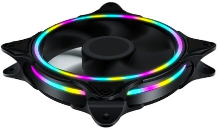 Computer Pc Desktop Fan Koeler Drie-Diafragma Chassis 12Cm Stille Ventilator 12V Voeding Koelventilator Pc accessoires Polychromatic