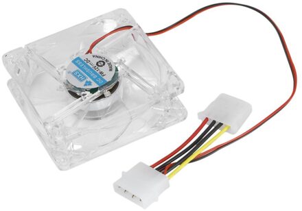 Computer Pc Fan 80Mm Met Led 8025 Stille Ventilator 12V Led Lichtgevende Chass Computer Case Cooling fan Mod Geïnstalleerd