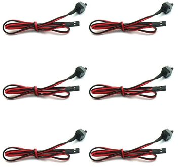 Computer Schakelaar Draad Kabel Aan/Uit Drukknop Herstart Lijn Pc Schakelaar Kabels 45Cm (6 Pack 2 Pin)