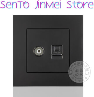 Computer Televisie Aansluitpaneel 86 Type Twee Positie Wall Kabel Aansluitpaneel Kabel TV Socket wit zilver