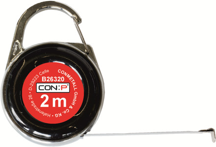 CON-P Rolmeter 2M Met Karabijnhaak Euro - B26320