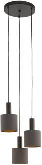 Concessa 1 Hanglamp - E27 - Ø 42 cm - Donkerbruin/Cappucino/Goud Bruin, Goud