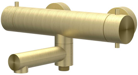 Concord Badthermostaatkraan opbouw - draaibare baduitloop - omstel - RVS316 - geborsteld mat goud PVD 6301012 Goud geborsteld