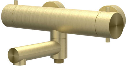 Concord Badthermostaatkraan opbouw - draaibare baduitloop - omstel - RVS316 - geborsteld mat goud PVD 6301012 Goud geborsteld