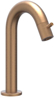 Concord Fonteinkraan - gebogen - opbouw - laag - RVS316 - geborsteld mat koper PVD 6401063 Koper geborsteld