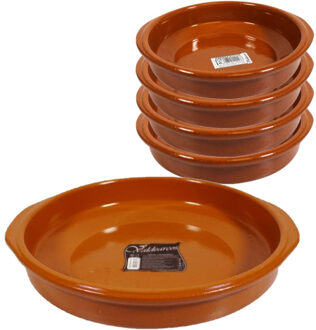 Concord Set van 5x stuks tapas borden/ovenschalen Alicante met handvatten 34 en 18 cm - Serveerschalen - Tapasschalen