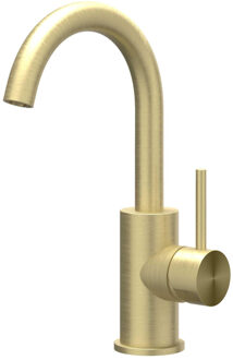 Concord Wastafelmengkraan - opbouw - draaibare uitloop - coldstart - RVS316 - geborsteld mat goud PVD 6100262 Goud geborsteld