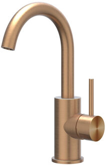 Concord Wastafelmengkraan - opbouw - draaibare uitloop - coldstart - RVS316 - geborsteld mat koper PVD 6100263 Koper geborsteld