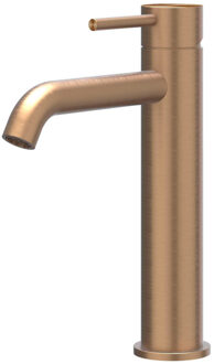 Concord Wastafelmengkraan - opbouw - middelhoog - coldstart - RVS316 - geborsteld mat koper PVD 6100403 Koper geborsteld