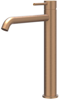 Concord Wastafelmengkraan - opbouw - verhoogd - coldstart - RVS316 - geborsteld mat koper PVD 6100453 Koper geborsteld