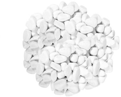CONCORDE 2x decoratie steentjes - wit - 700 gram - 2-3 cm - kiezelstenen - hobby stenen