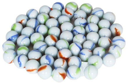 CONCORDE 320x stuks decoratie knikkers mix-kleuren van glas