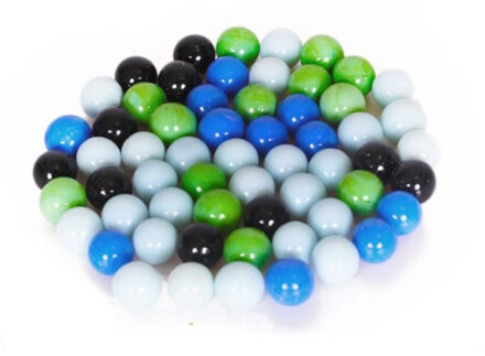CONCORDE 320x stuks decoratie knikkers mix-kleuren van glas