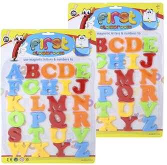 CONCORDE Alfabet letters set 52x stuks - magnetisch - 4 cm - magneet - koelkast - whiteboard